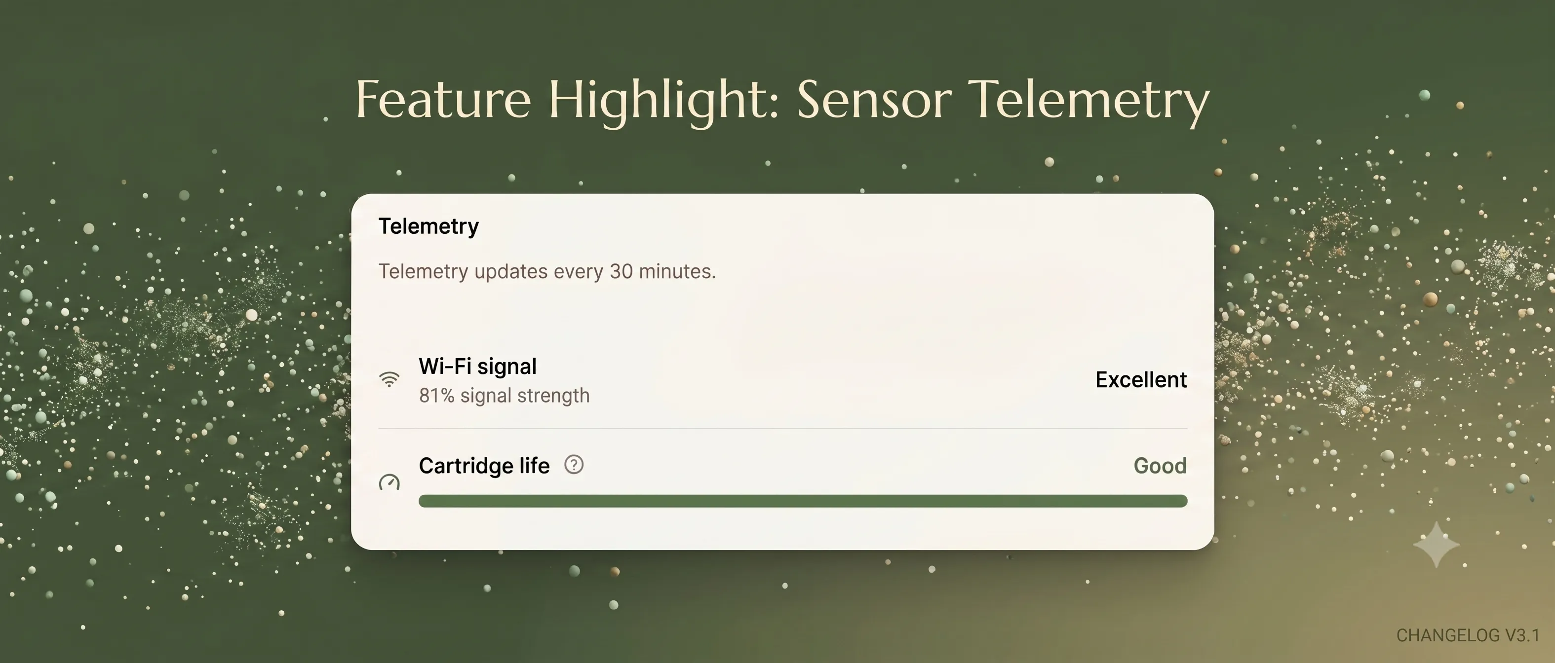 Particle Sense app sensor overview